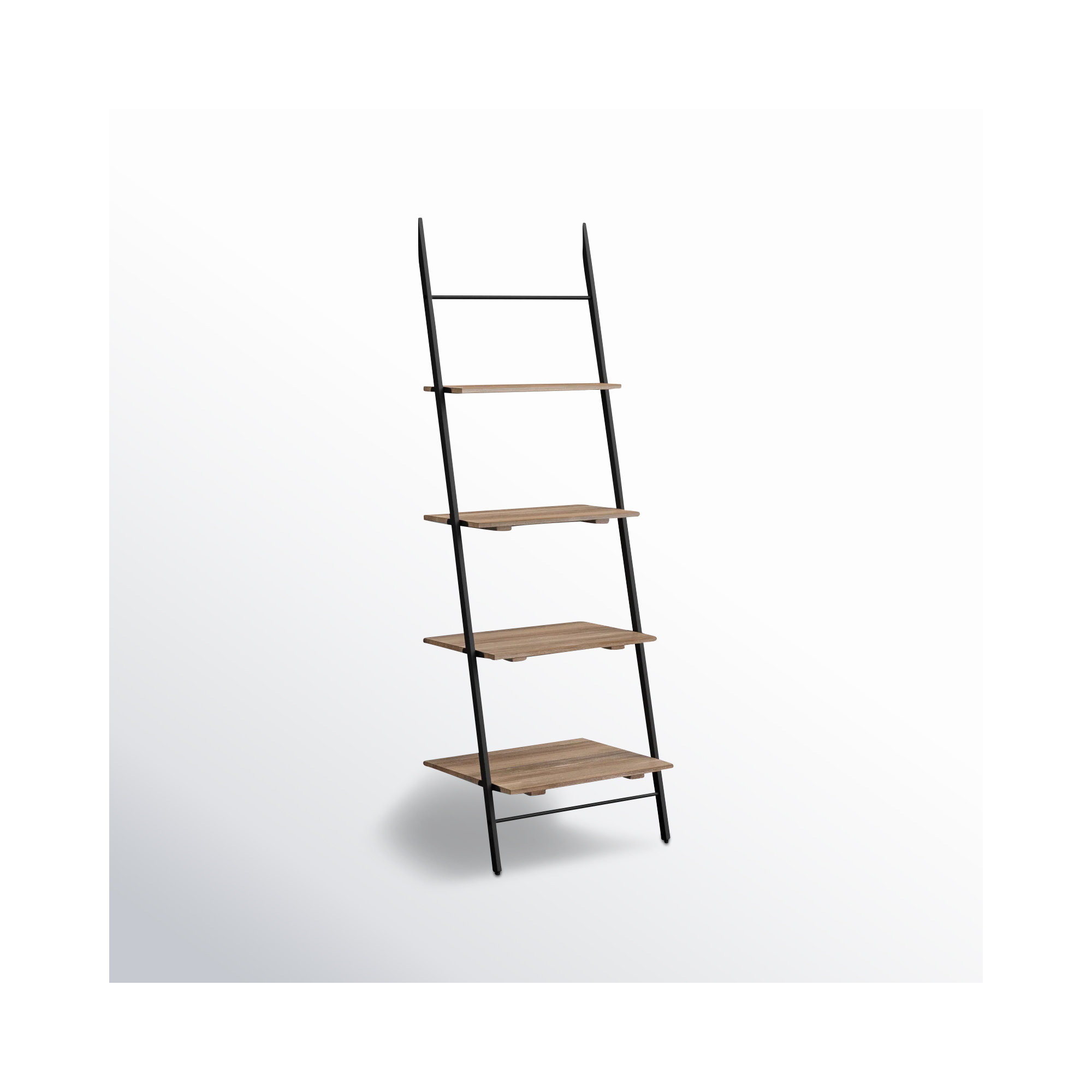Innes Narrow Ladder Bookcase, Natural, (4 Shelves) 74" H x 24" W x 18" D