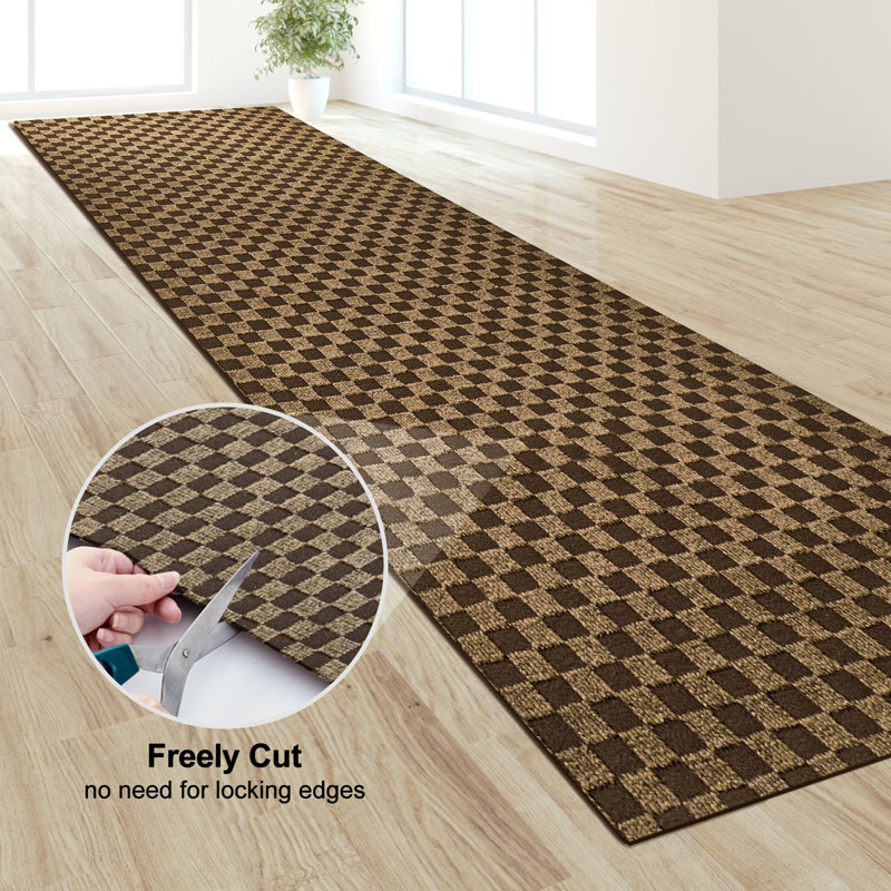 Malesia Checkered Rug, Runner 2' x 6'