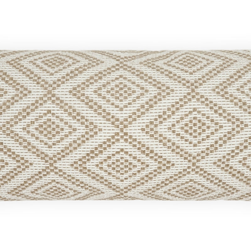 Wanderer Outdoor Throw Pillow, Natural, Rectangle 12"H x 24"W