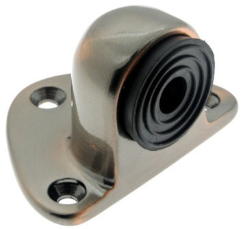 Solid Brass Floor Mount Stop, Antique Copper
