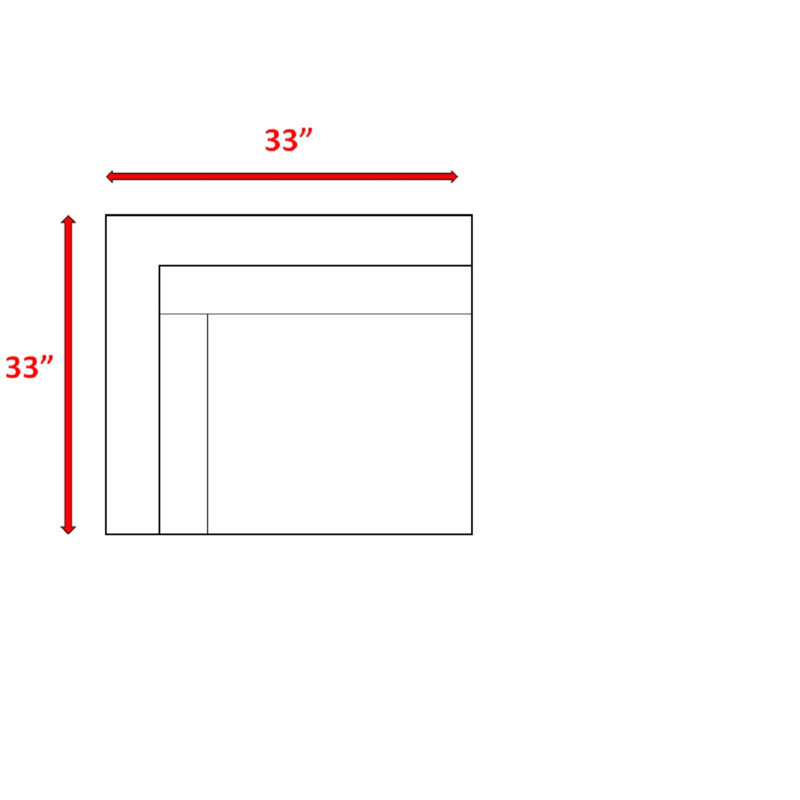 Fauteuil d'angle extérieur entièrement assemblé de 33 po avec coussins en mousse, et intérieur résistant aux intempéries - idéal pour les canapés modulaires