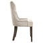 Chaises d'appoint beiges (de 2), ajout classique à la salle à manger, pieds en bois d'hévéa, rembourrage en mousse, teinte chêne vieilli (2), style, forme rectangulaire en bois, nuance