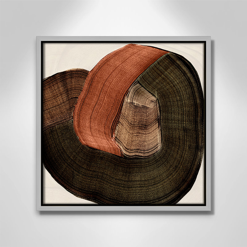 «Folded Earth II» par , Toile avec cadre, L 13,5 po x H 13,5 po, Silver Floater