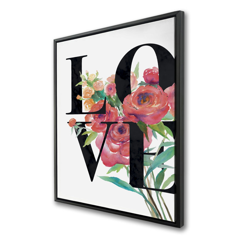 «Love» noir - décorations sur toile encadrées, H 49,25 po x l 37,25 po