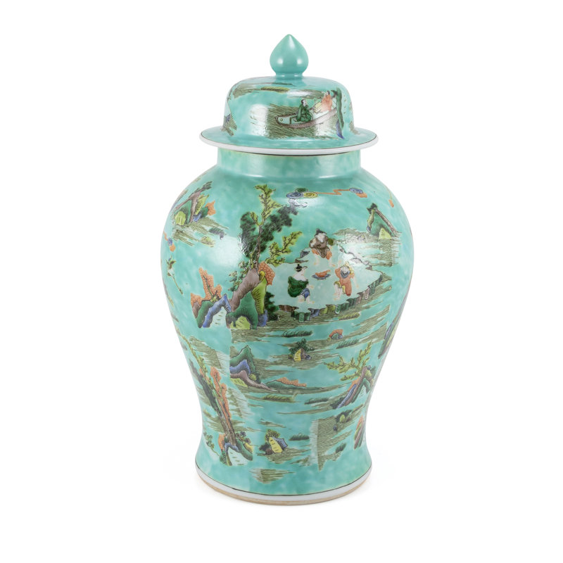 Chinoiserie Handmade Jar
