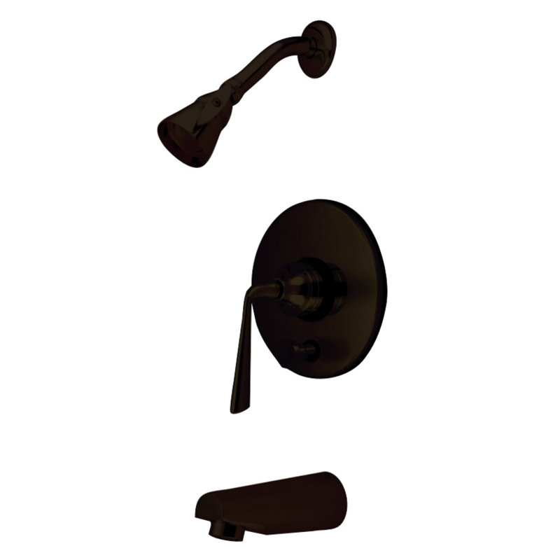 Robinet de baignoire et douche à pression équilibrée Kingston, Bronze huilé