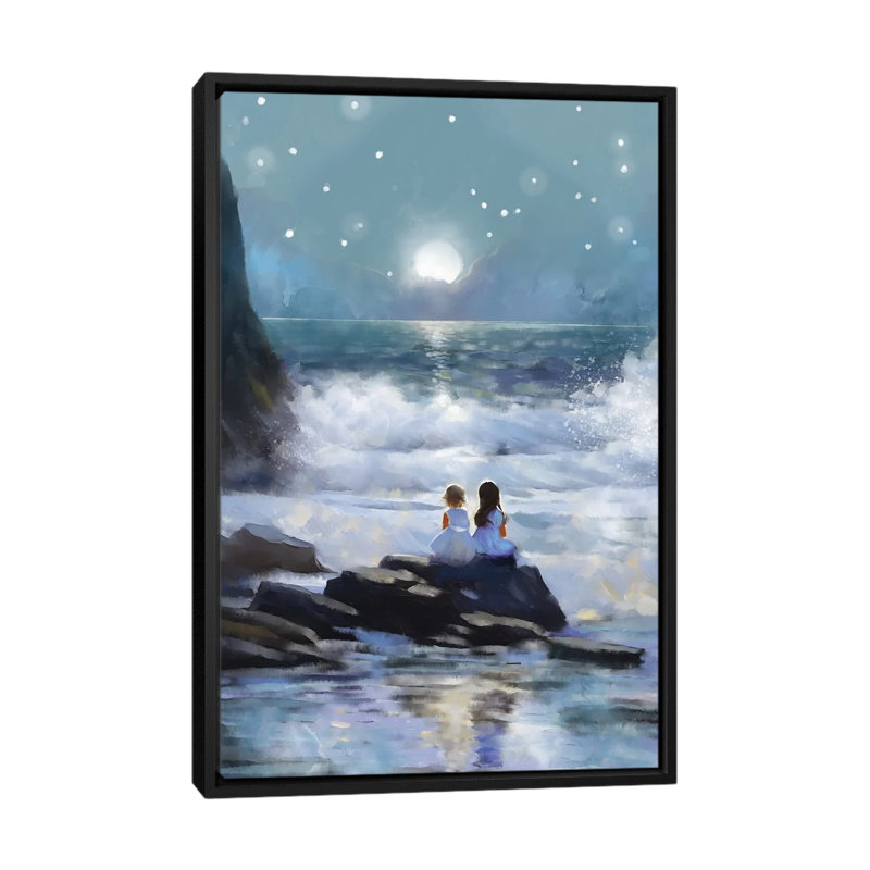 Soulmate - Framed Wall Art Print, 40" H x 26" W, Black, Framed Print without Mat