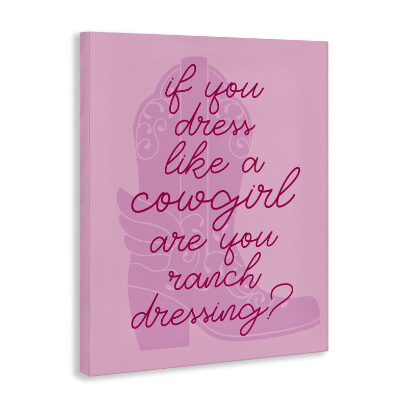 «Dress Like a Cowgirl», art mural sur toile par Daphne Polselli, H 48 po x l 36 po