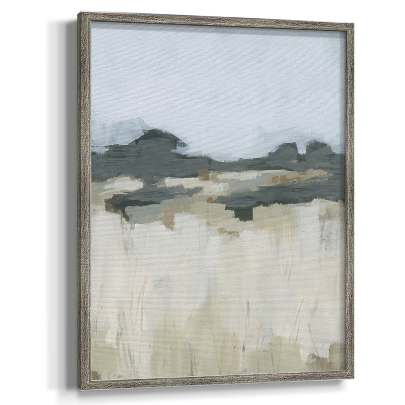 Brushstroke Badlands II Framed Print - Solid Wood, 21" H x 17" W