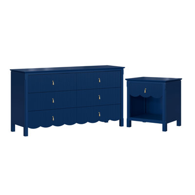 Sofia 1 - Drawer Nightstand And 6 - Drawer Dresser