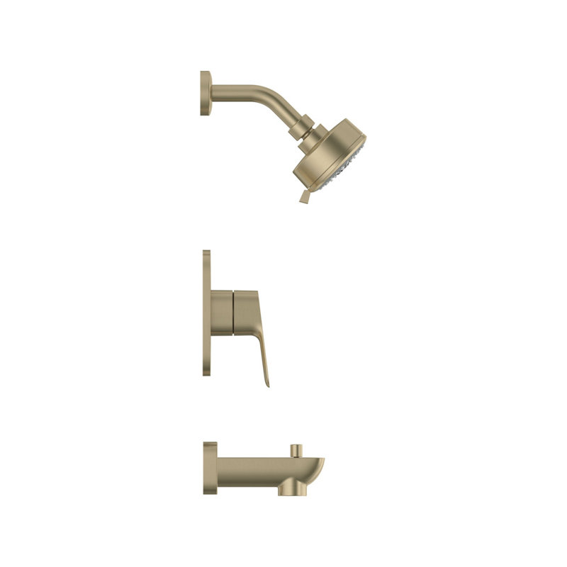 Cubeo Pressure Balance Valve Tub/Shower Trim Kit, GROHE BRUSHED NICKEL