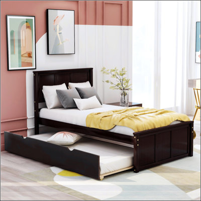 Lit plateforme avec lit gigogne simple