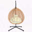 Chaise hamac en rotin tissé et rembourré