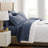 Southshore Fine Linens Vilano Springs Extra Deep Pocket 6-Piece Sheet Set, Ultra Soft Double-Brushed 110 GSM Microfiber Bedding, 21-Inch Deep Pocket, 4 Pillowcases, King, Dark Blue-86340229-86340212
