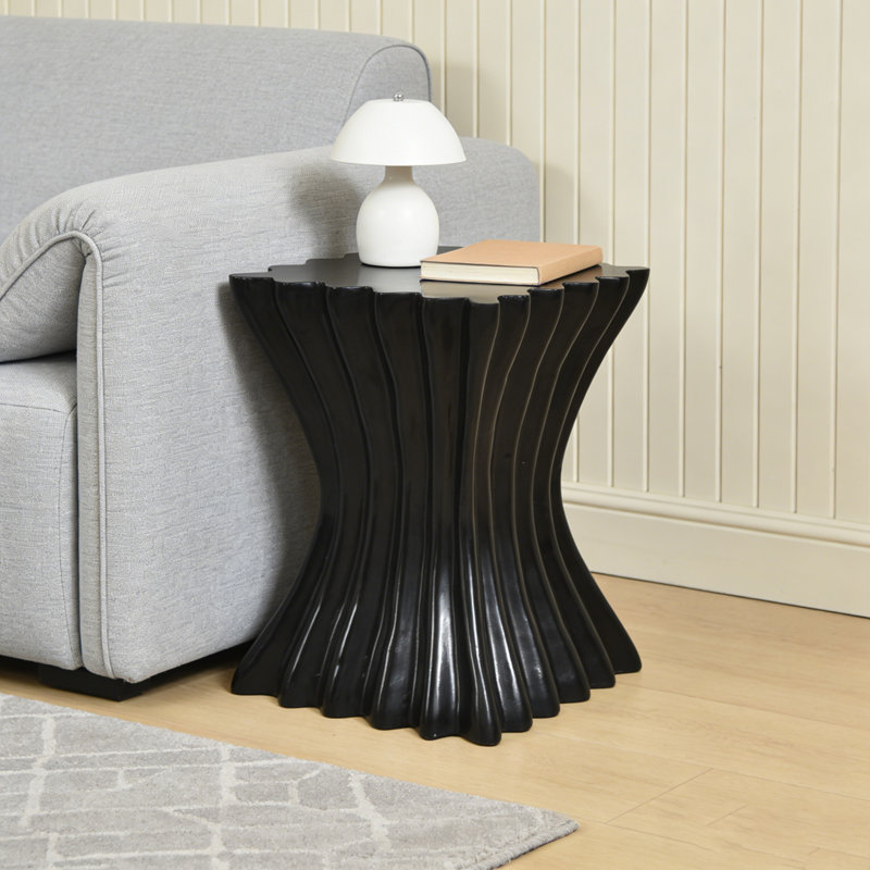 Table d'appoint d'extérieur, Noir