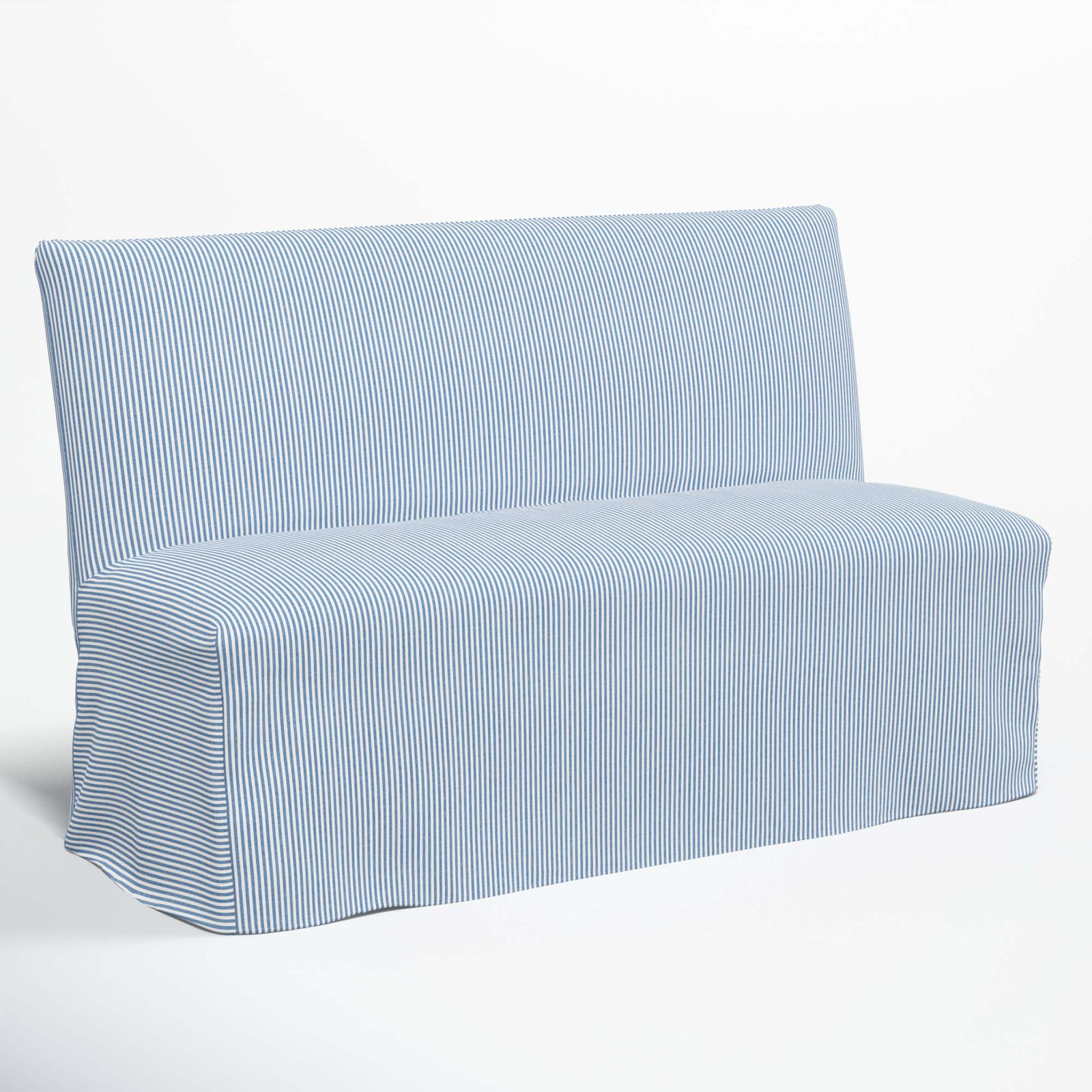 Silvia 57" Dining Bench, Prep Stripe Blue