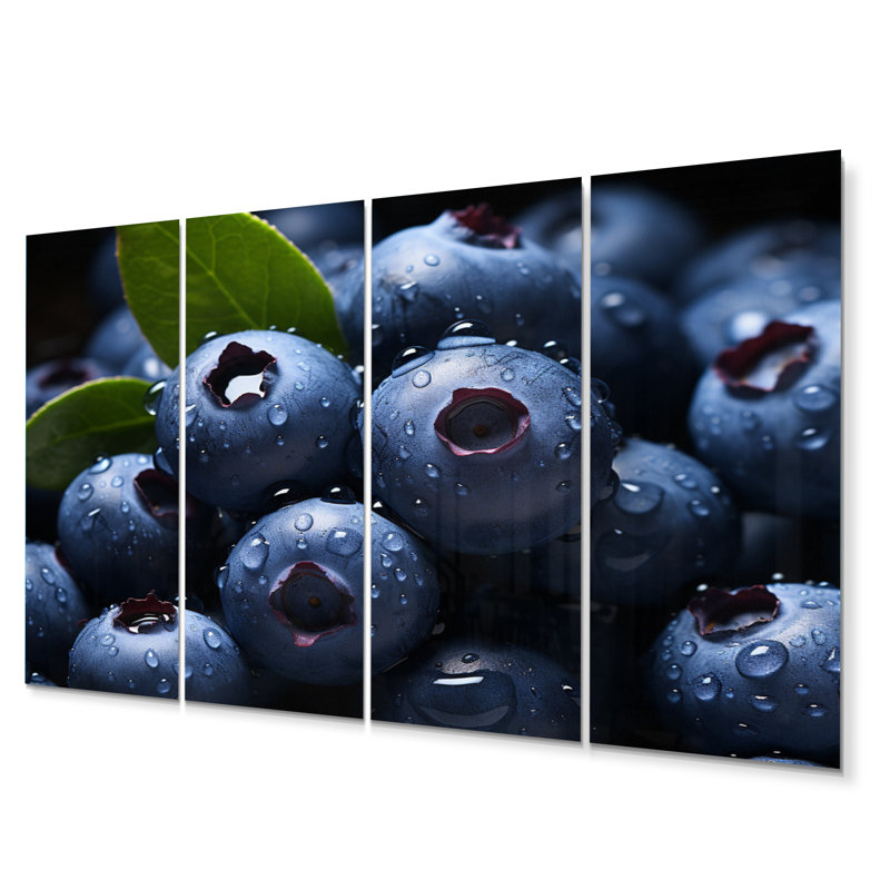 «Blue Blueberry», ensemble de salon d'art mural en métal