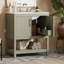 Meuble-lavabo vert de 30 pouces avec lavabo en céramique et rangement polyvalent - idéal pour les petites salles de bain-121294514