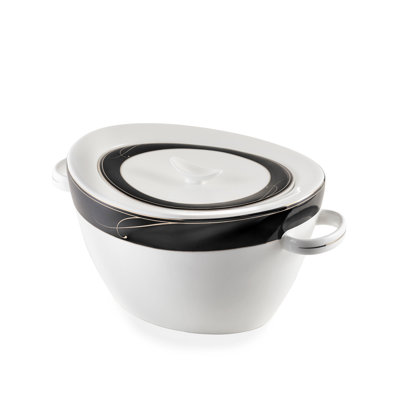 Soupière noire Elegance