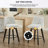 Set of 2 Swivel Linen Upholstered Bar Stools with Tufted Backrest-415985423