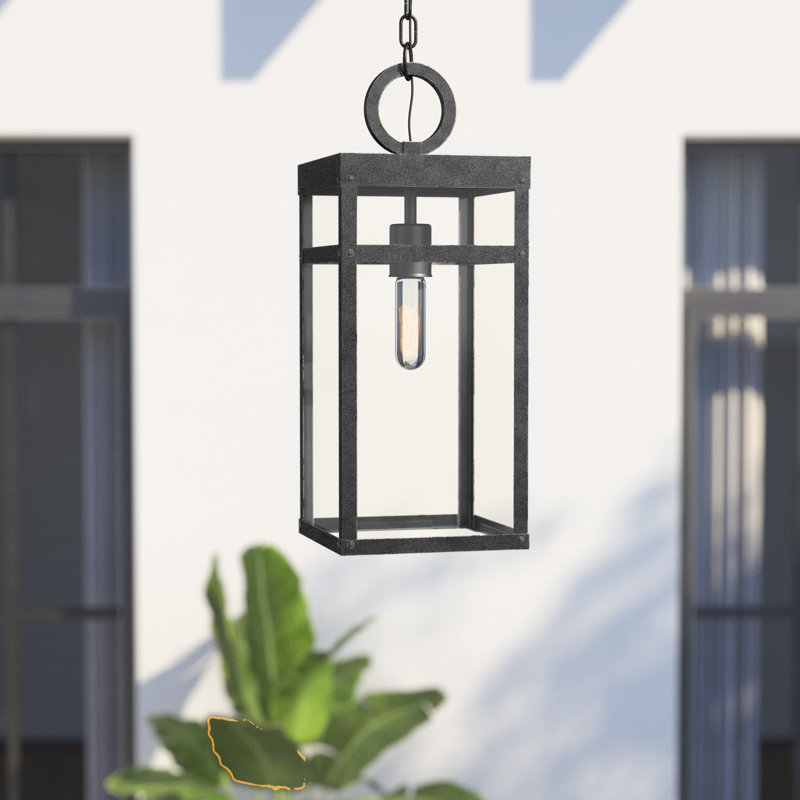 1 -Bulb 19" H Outdoor Hanging Lantern By Lisa McDennon, Bronze