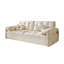 Canapé-lit causeuse 100% polyester beige-130075139