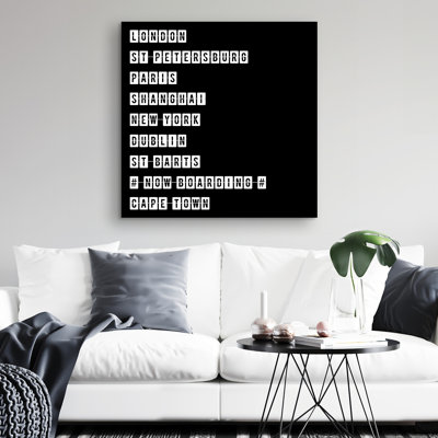 Table of big cities - 32"x32" art on canvas