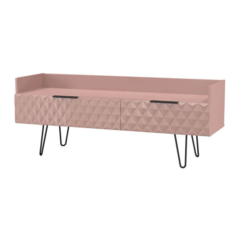 Tarkio 2 Drawer Coffee TV Unit, Pink