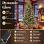 Sapin artificiel complet pré-éclairé, feuillage en polyuréthane mélangé polyuréthane, décoration intérieure festive douillette