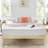 Solid Wood Platform White Wash Bed With Wooden Slats No Box Spring Needed Easy Assembly 12 Inch Classic-407294720