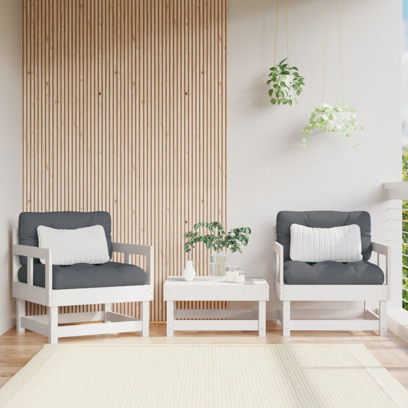 Paderna Outdoor Lounge Chair, White