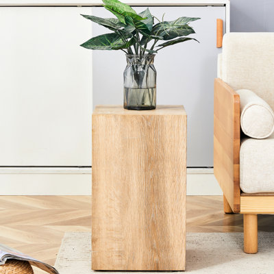 Table d'appoint avec texture transparente, 12,09 po x 12,09 po x 19,24 po, pour un design délicat à la maison,