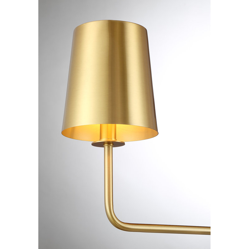 Dipaolo 4-Light Linear Chandelier, Natural Brass