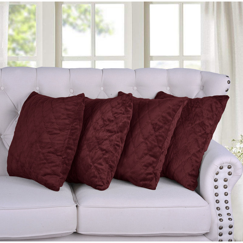 Micro Mink Throw Pillow Covers, Tomato