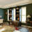 78.7" Tall Bookcase Set of 2 with Movable Footstool and Storage Drawers-133664921
