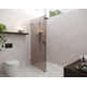 Ursa 30 in. x 78 in. Fully Frameless Bronze Tinted Single Fixed Shower Panel
