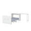 Lit simple escamotable avec commode à hauteur réglable, commode escamotable avec coussin pliable-538958215