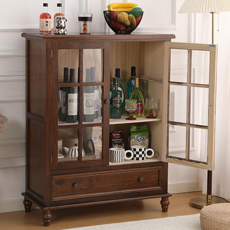 Armoire de rangement simple, Noyer