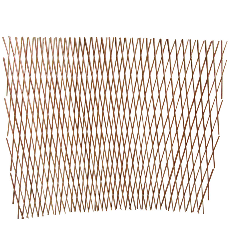 Treillage extensible en bois de saule carbonisé sans peau, H 30 po x l 360 po x P 1 po
