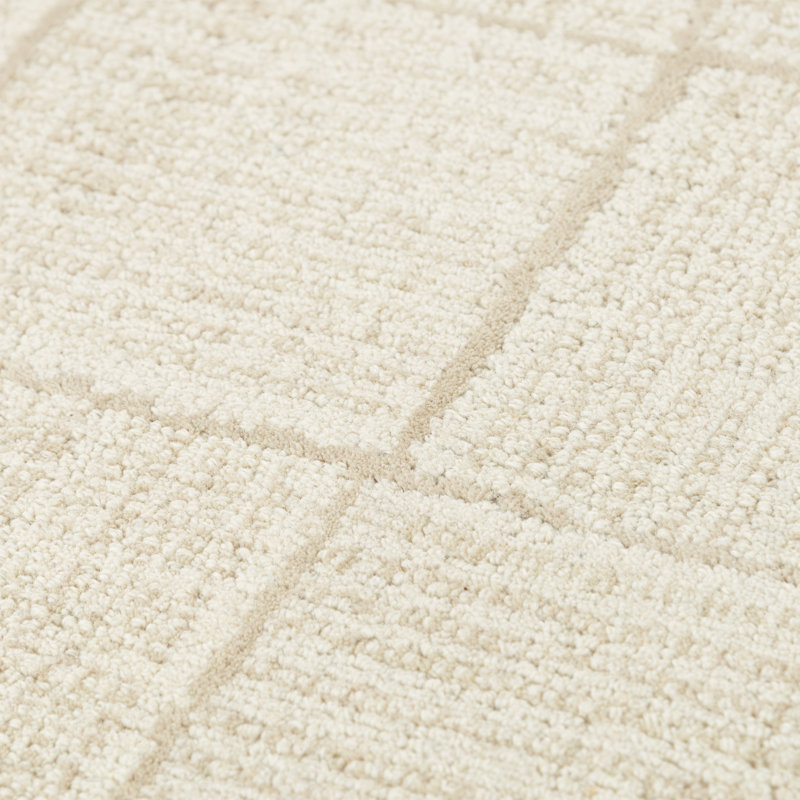 Jzon Wool Geometric Indoor Rug, Rectangle 7'9" x 9'9"