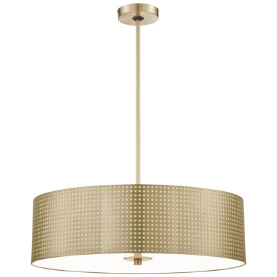 Grid 1 - Light Bronze Drum Pendant