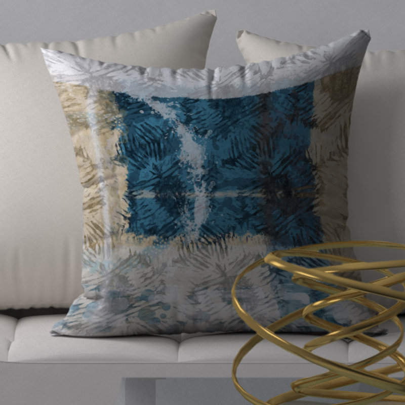 Abstract Reversible Throw Pillow, 20" x 20"