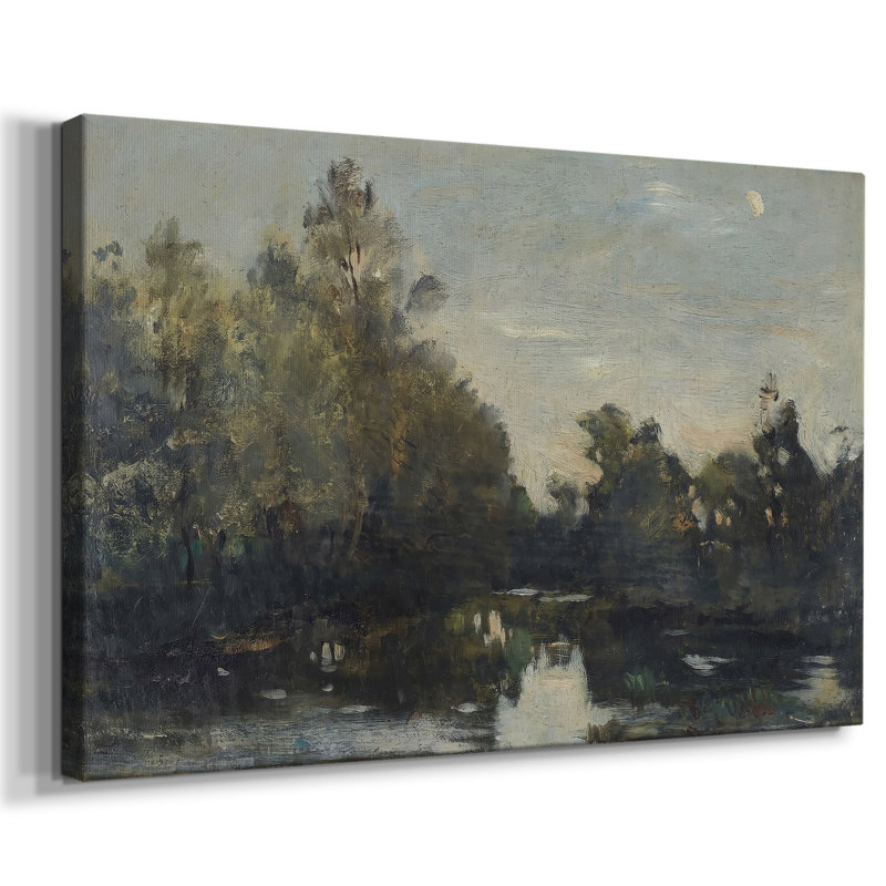 Paysage rétro - CCXXCV, reproduction d'art sur toile, H 33 po x l 49 po