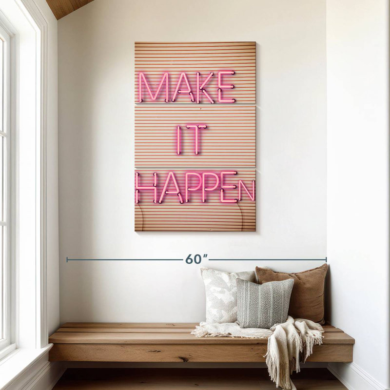 Enseigne néon Tergel Make It Happen, H 45 po x l 28 po
