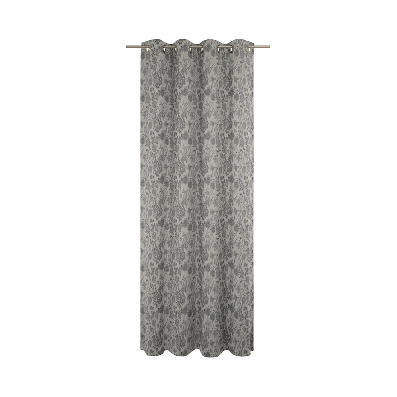 Micheal Room Darkening Curtain, 245cm Width x 145cm Drop, Light Grey