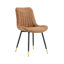 Ensemble de 2 chaises de salle à manger en tissu brun Tech-130489174-130489176
