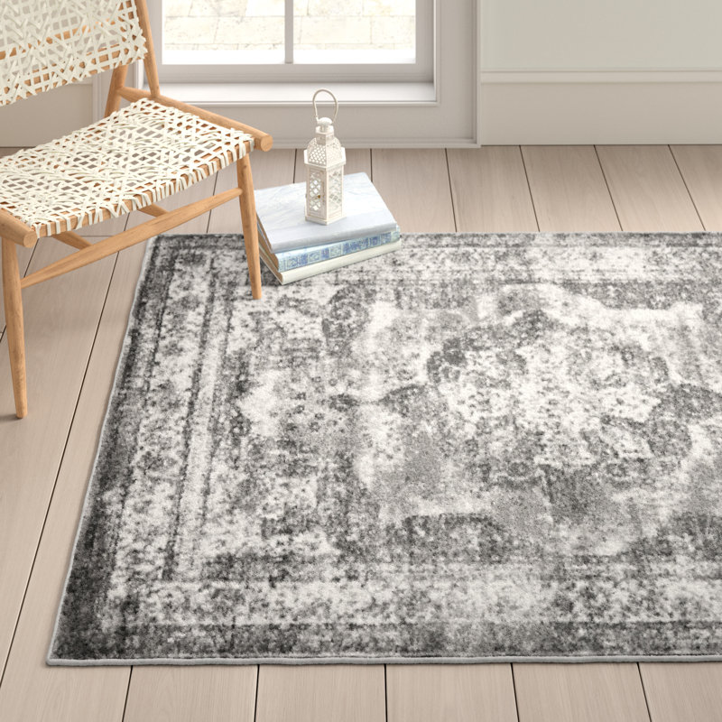 Tapis oriental Brandt, Gris, Rectangle 3'3" x 5'3"