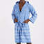 Orinda Simple Weaving Gender Neutral Mid-Calf Bathrobe with Pockets and Hood-36089300