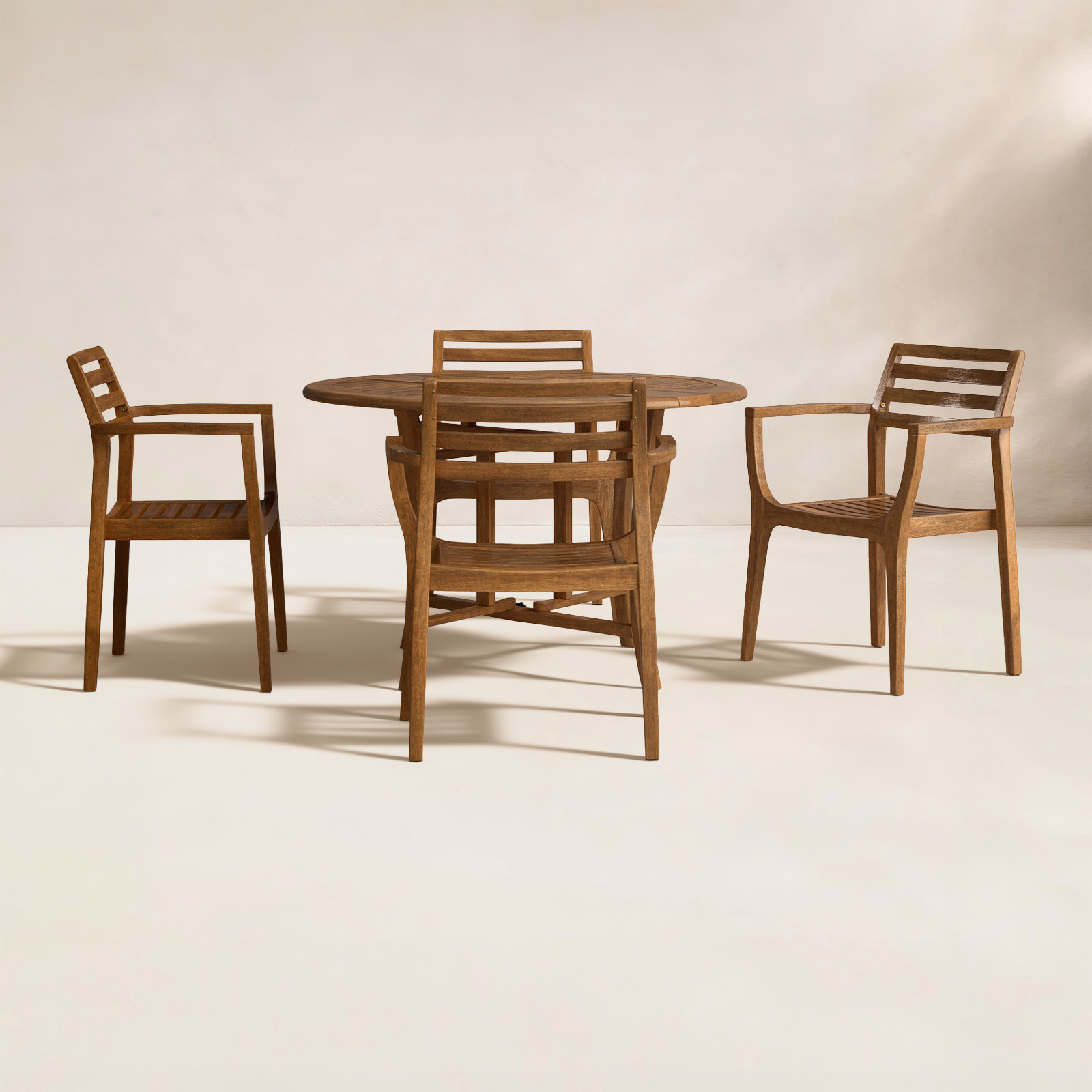 Kinsler 48" Eucalyptus Patio Dining Set