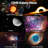 [Spring Glow up]  Galaxy Projector Light with Astronaut Design, Portable Rocket Man LED Light featuring Timing Function. Ideal for Bedroom, Game Room, and Various Settings, Decorative Night Light with 12 Galaxies in 1